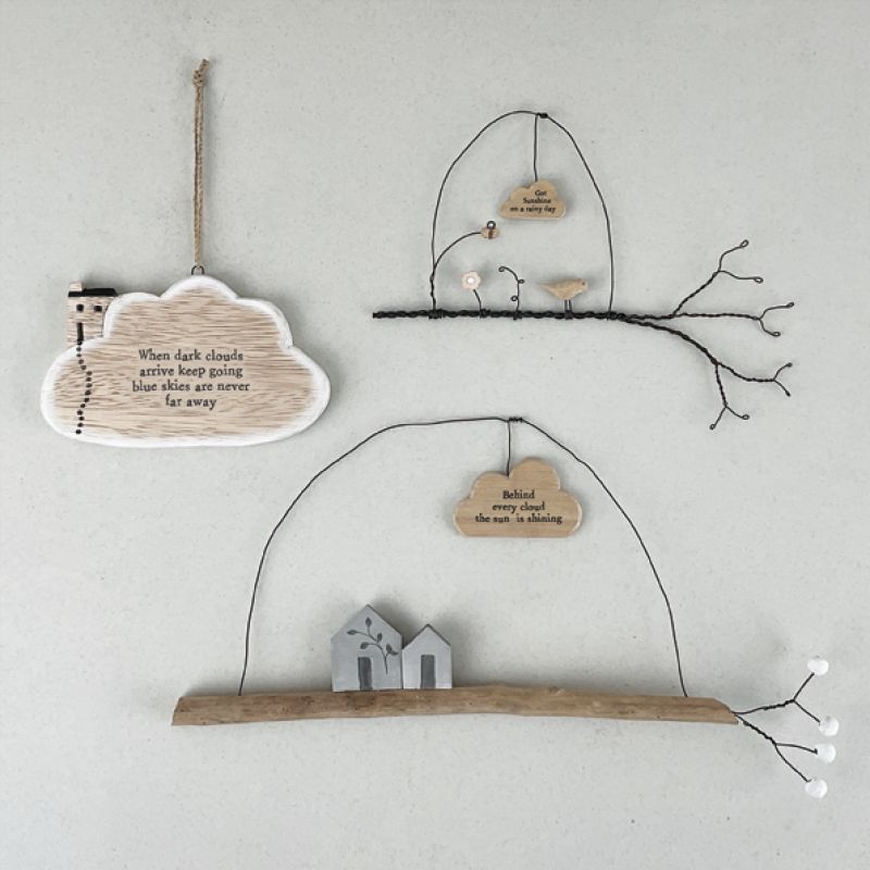 Wire twig hanger-Got sunshine on a rainy day