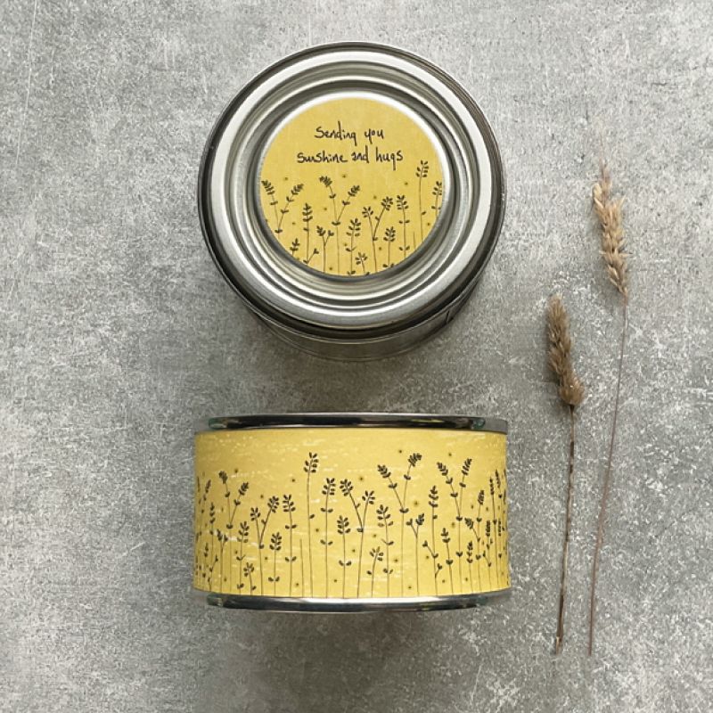 Tin candle-Sending sunshine and hugs