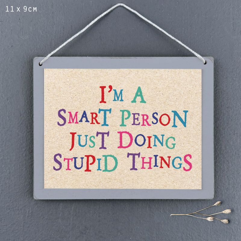 Sign-Smart person just doing stupid things