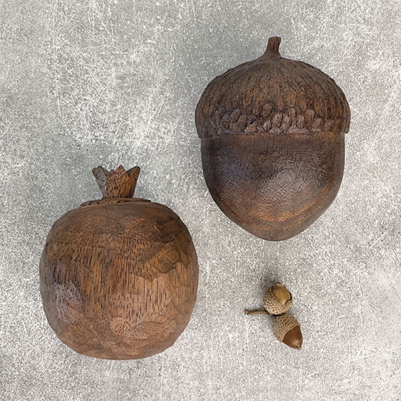 Wooden pomegranate