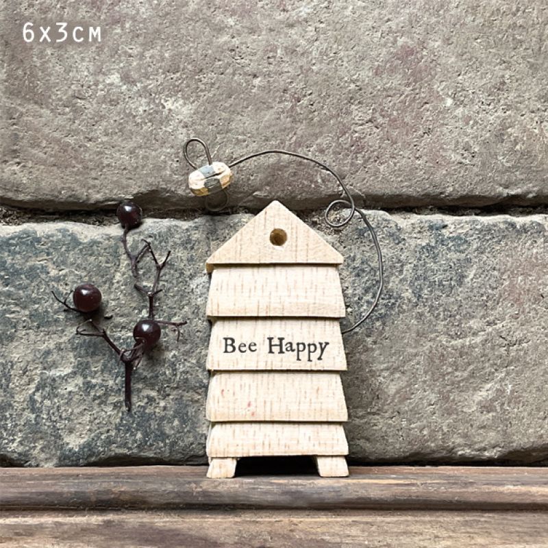 Ξύλινο θέμα 8x3εκ. - Bee happy 