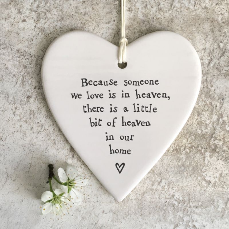 Porcelain round heart-Because someone we love