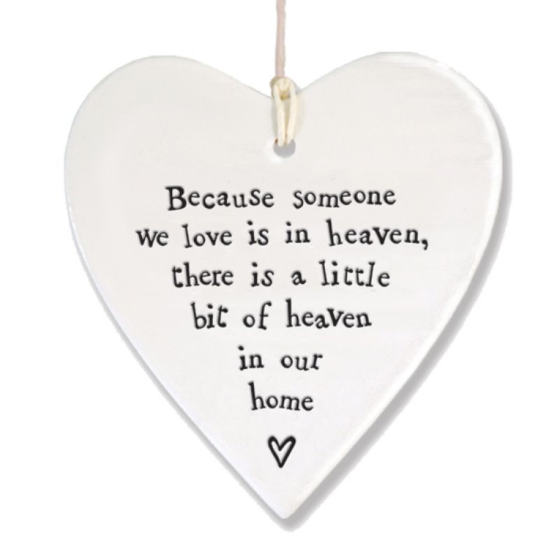 Porcelain round heart-Because someone we love