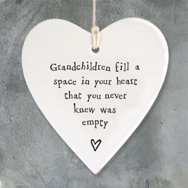 Round heart – Grandchildren  fill a space in your heart you never knew was empty