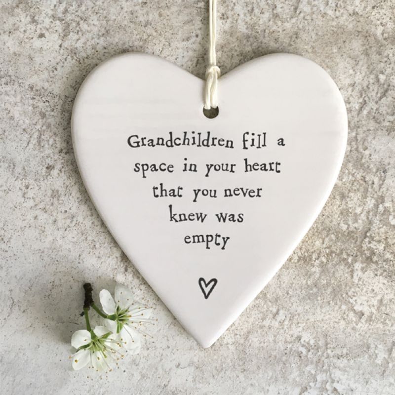 Round heart – Grandchildren  fill a space in your heart you never knew was empty