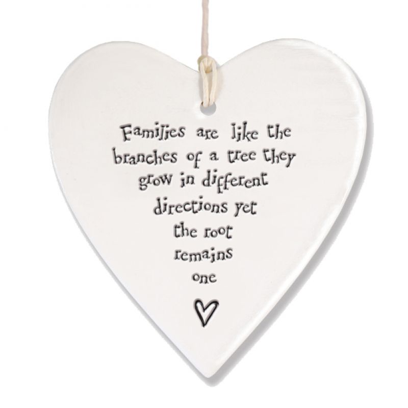 Round heart - Families are like the branches on a tree…