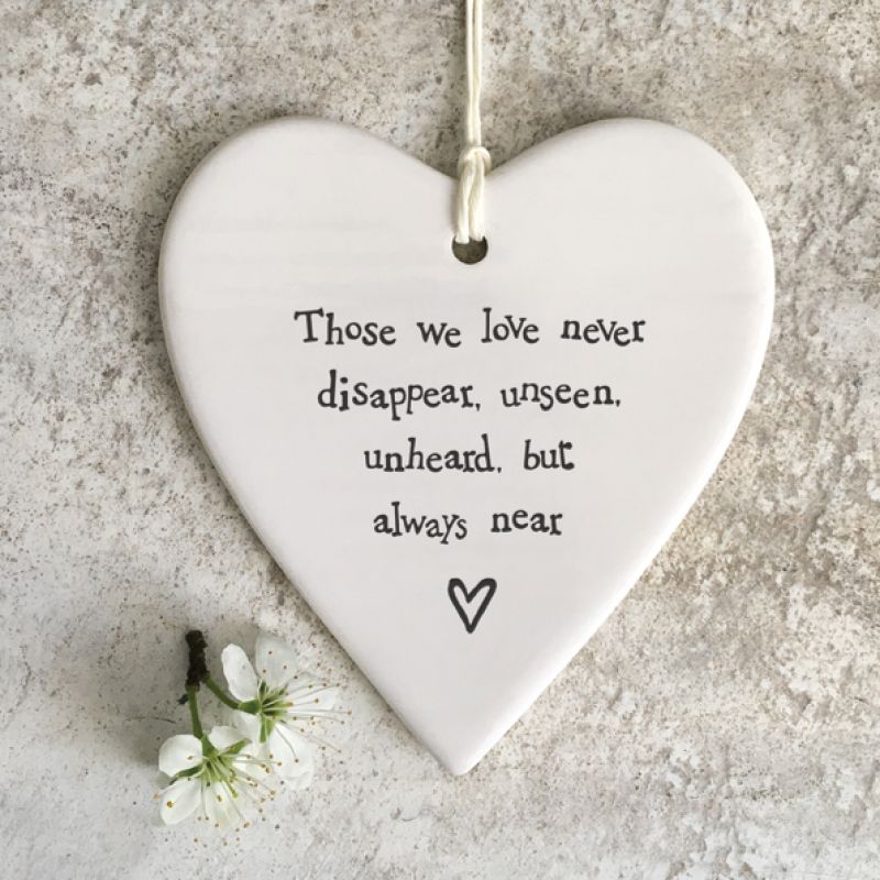 Porcelain round heart-Those we love