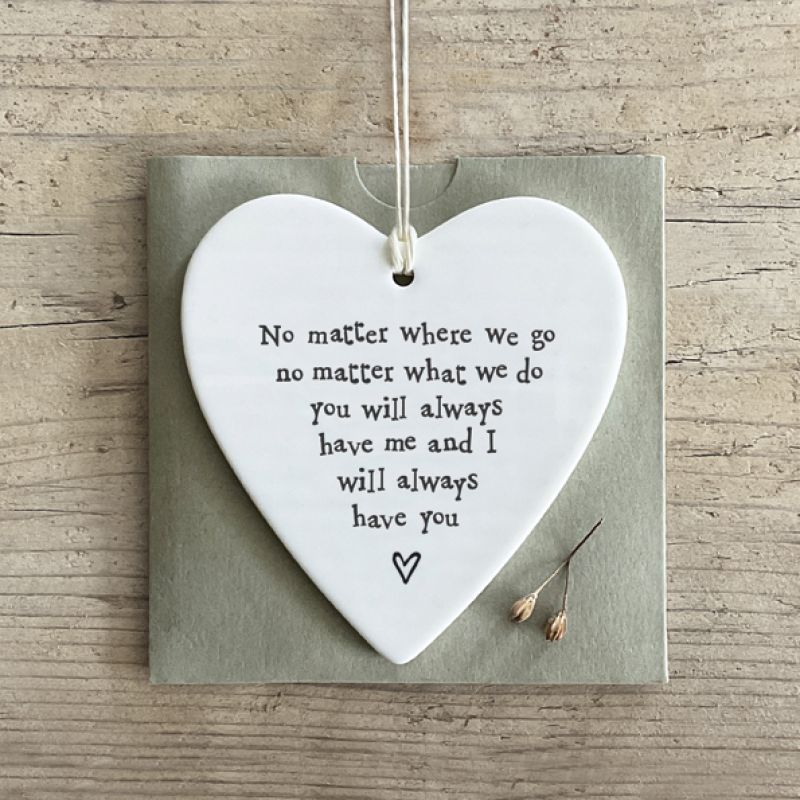 Porcelain round heart-No matter where