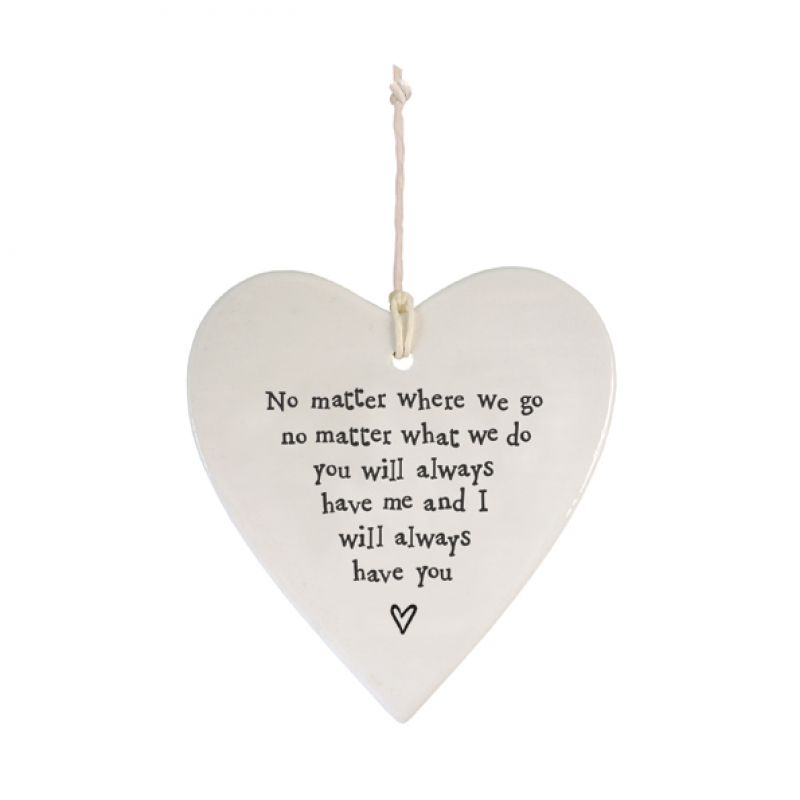 Porcelain round heart-No matter where