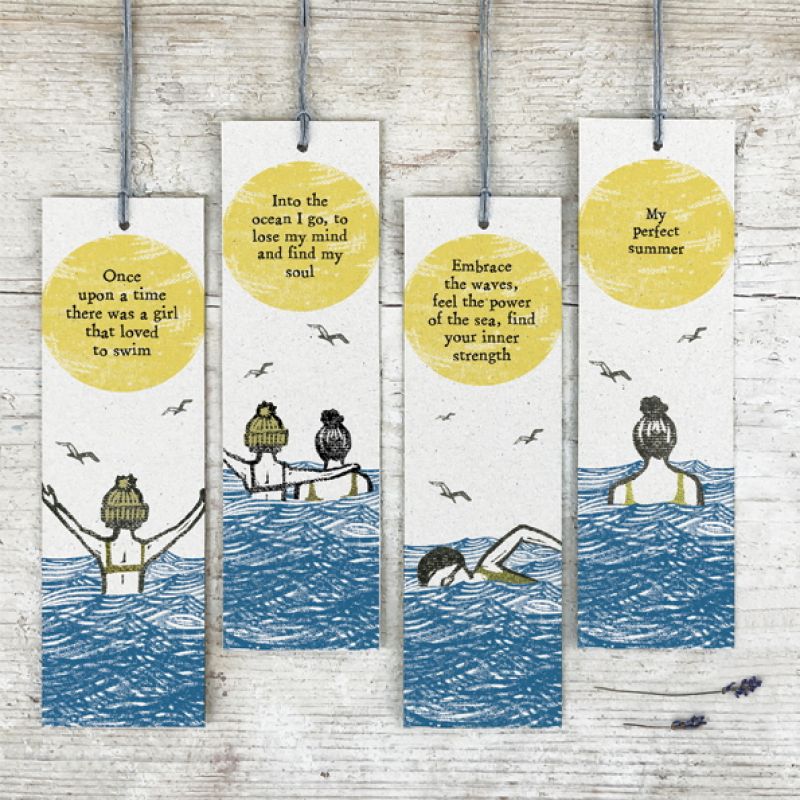 Swimmer bookmark-Into the ocean I go