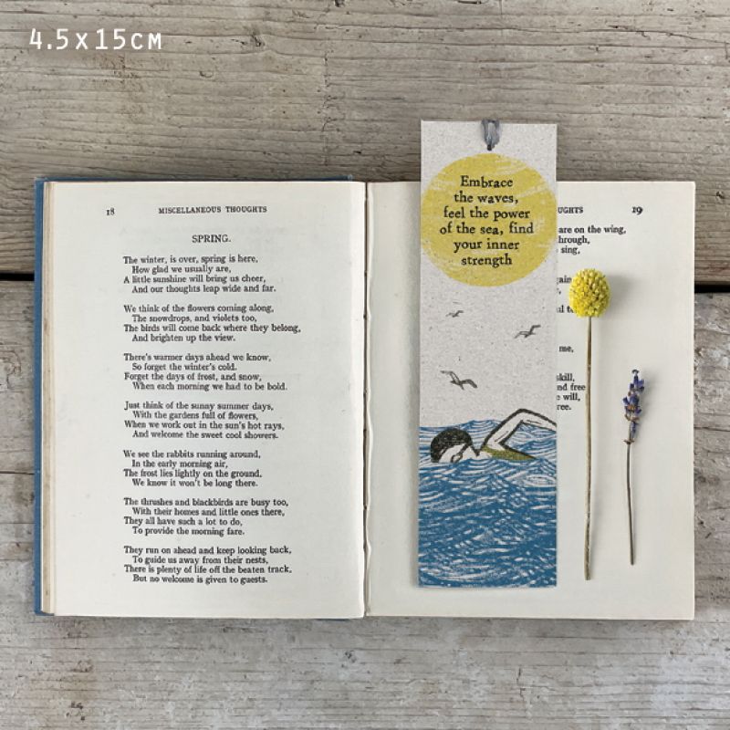 Swimmer bookmark-Embrace the waves