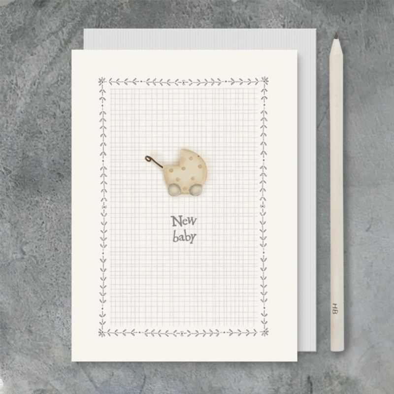 Dreamy cream card - New baby