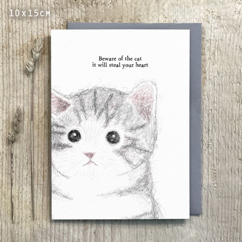 Cat card-Beware of the cat