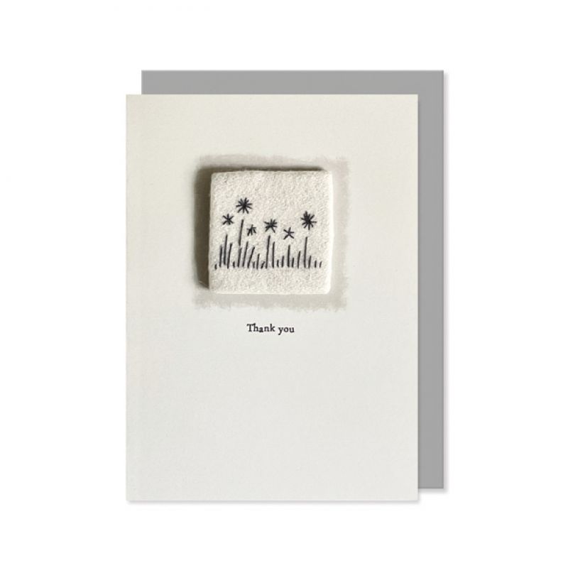 Embroidered card-Thank you