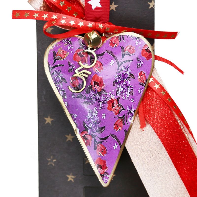 Lucky charm - medium floral heart