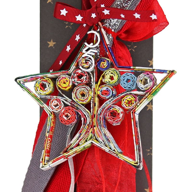 Lucky charm - Hanging Tree Star Recycled Paper