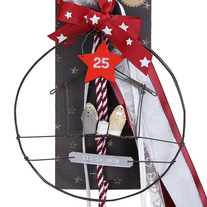 Lucky charm - Lg rusty wire wreath-Stars