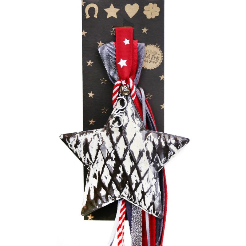 Lucky charm - metal star hanging