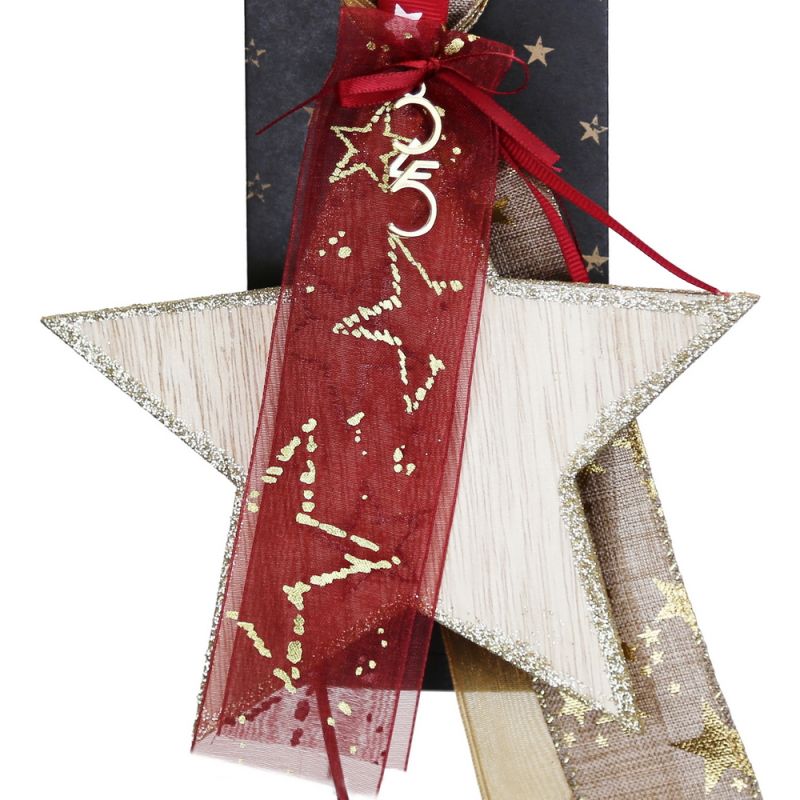 Lucky charm - wooden star hanger 