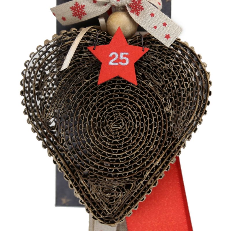 Lucky charm - Corrugated Heart Ornament