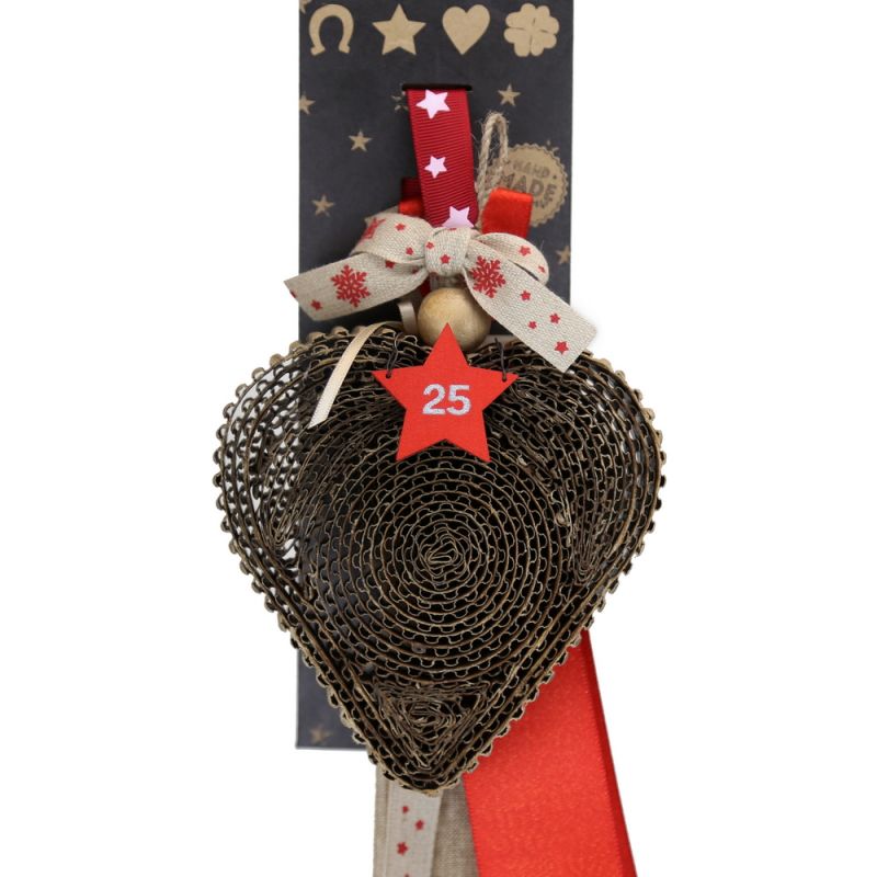 Lucky charm - Corrugated Heart Ornament