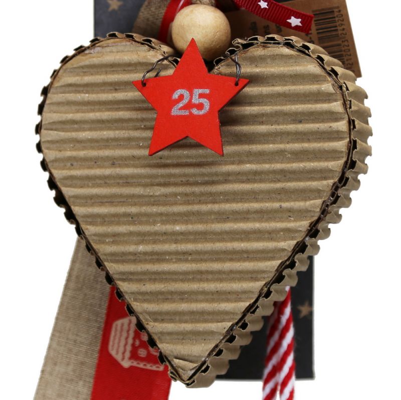 Lucky charm - Corrugated Heart Ornament