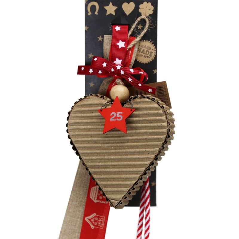 Lucky charm - Corrugated Heart Ornament