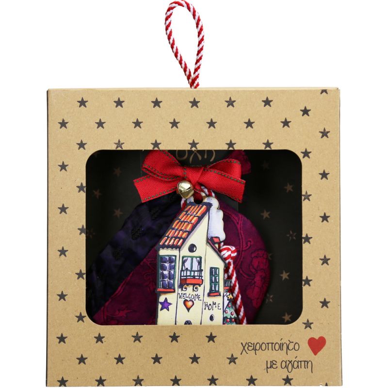 Lucky charm - Wooden house 10cm - Welcome