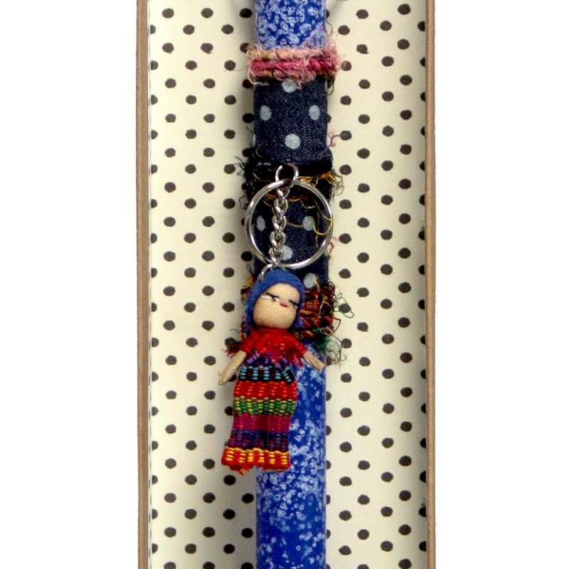 Easter Candle Worry doll keyring