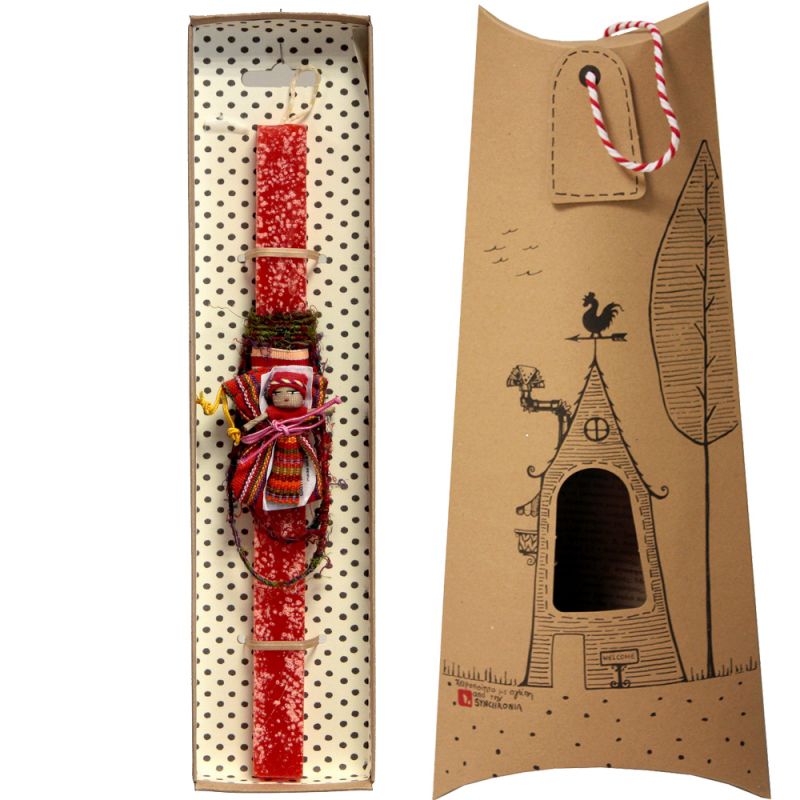 Easter Candle Large worry doll with bag