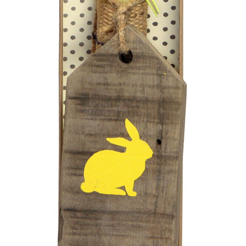 Easter Candle Label rabbit historic wood