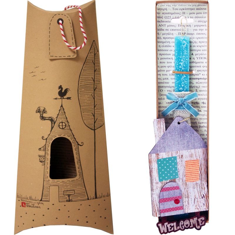 Easter Candle House welcome hanger