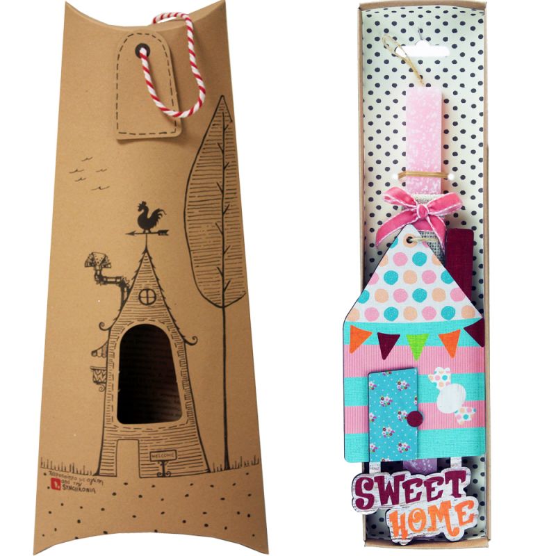 Easter Candle House welcome hanger