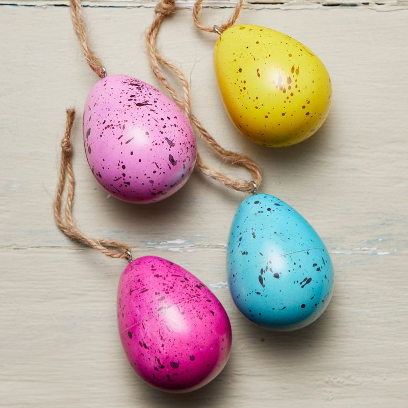 Soapstone speckled egg decoration, 4x4x5.5cm