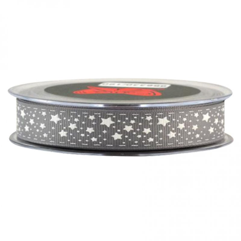 GRO  STARS AND STITCHES 1,3cmΧ23m-grey