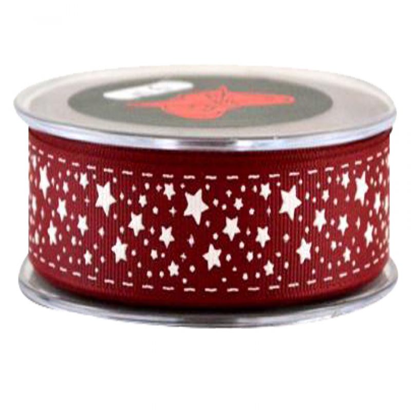 GRO  STARS AND STITCHES 3,8cmx9m-dark red