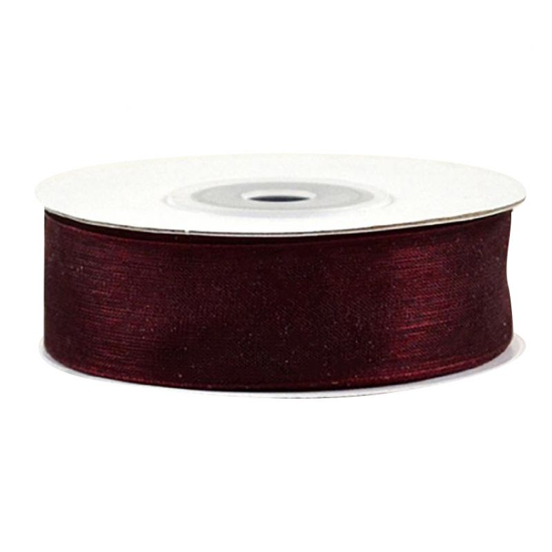 ORGANZA THIN EDGE 4cmΧ23m-dark red