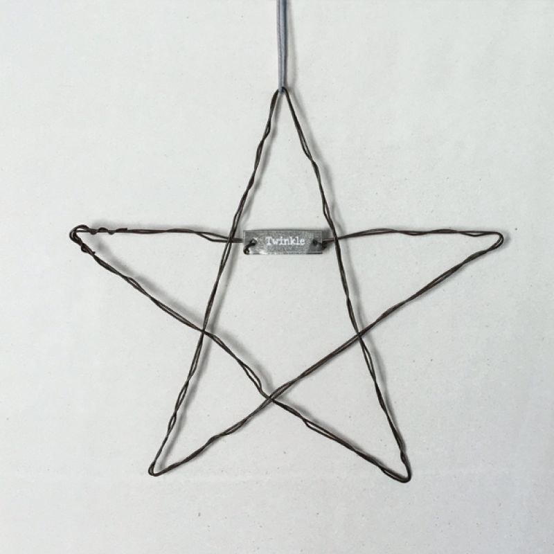 Metal hanging star-Twinkle/Med