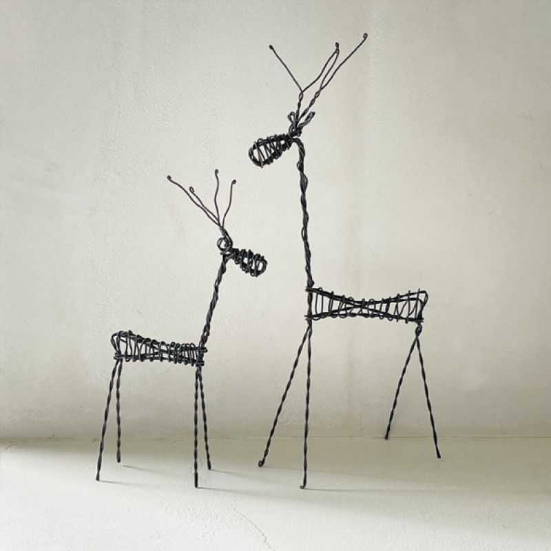 Rusty wire standing-Small reindeer