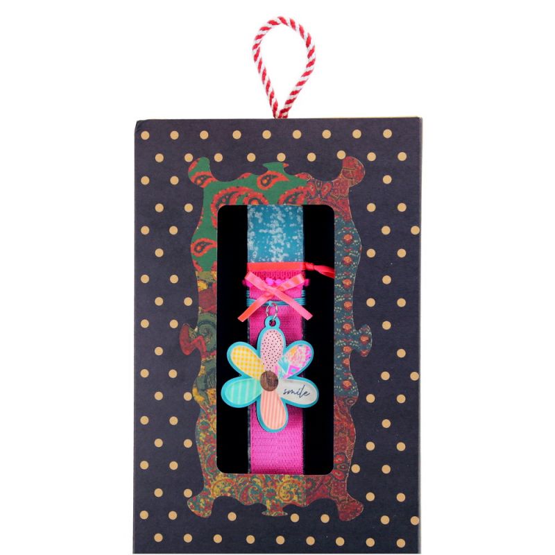 Easter Candle Flower key ring