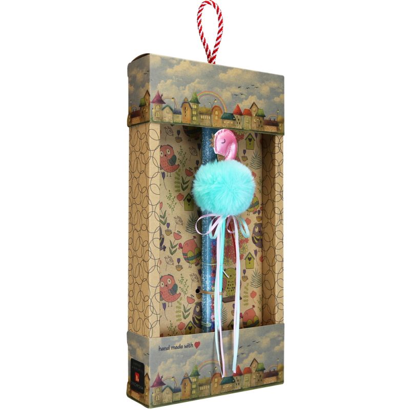 Easter candle with Pen Flamingo - Mint