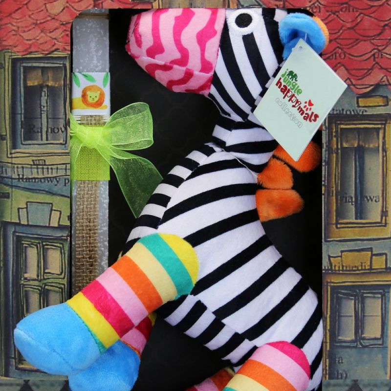 Easter candle with Jungle Plush - Zebra