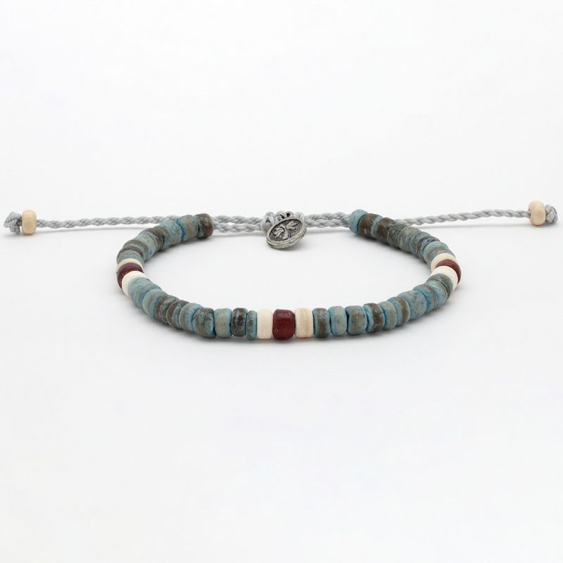 Beaded coconut wood bracelet