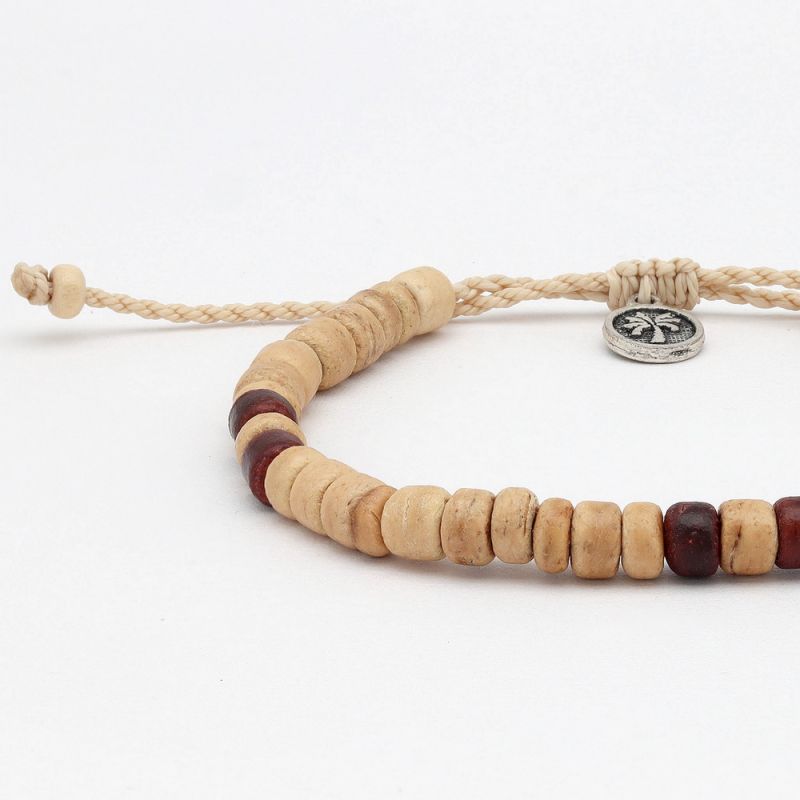 Beaded coconut wood bracelet