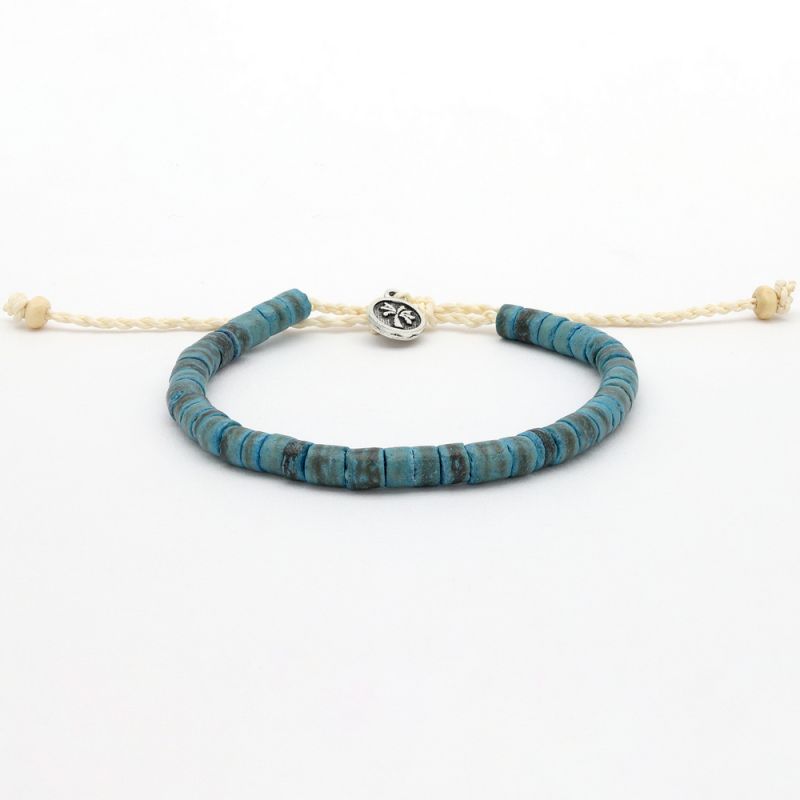 Beaded coconut wood bracelet