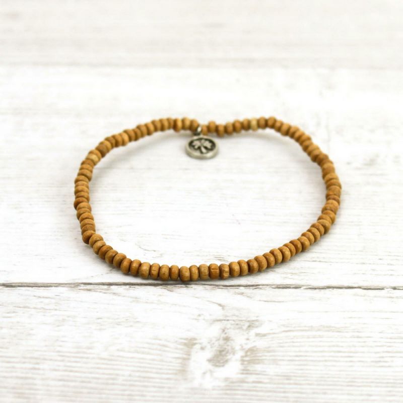 Coconut Wood & Bead Bracelet