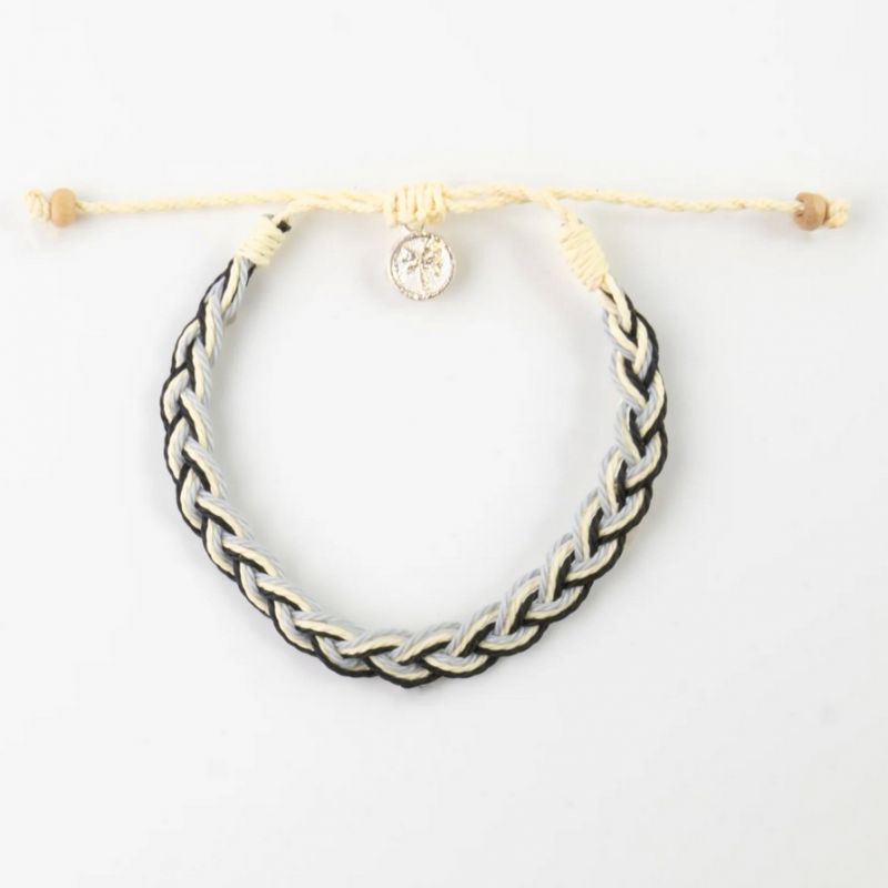 Hand braided adjustable bracelet