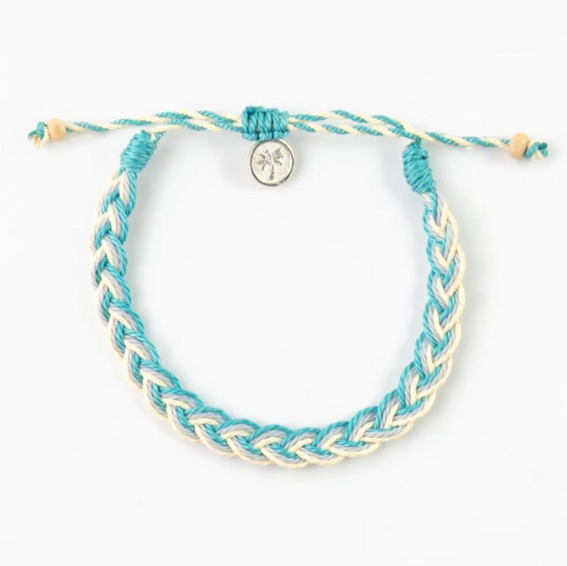 Hand braided adjustable bracelet