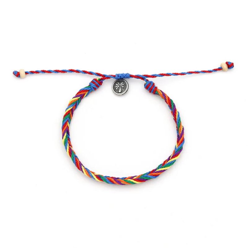 Hand braided adjustable bracelet