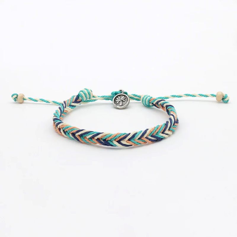 Hand braided adjustable bracelet